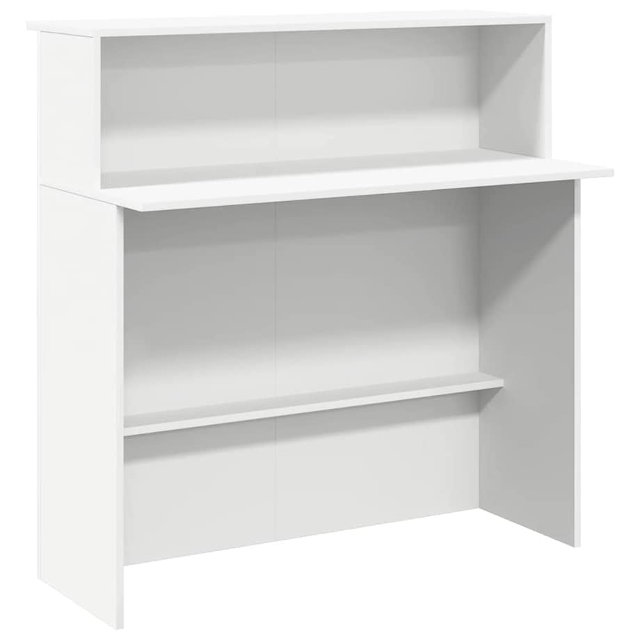 vidaXL Biurko recepcyjne białe 100x50x103,5 cm Drewno konstrukcyjne