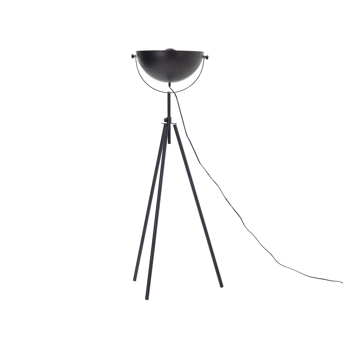 Lampa podłogowa metalowa czarno-złota THAMES