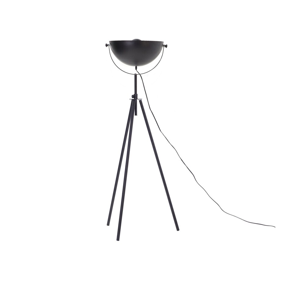 Lampa podłogowa metalowa czarno-złota THAMES