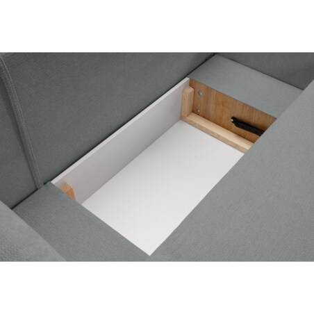 Nowoczesny narożnik rozkładany OLIVIO prawy - ciemnoszary