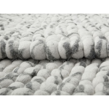 Dywan z filcowych kulek 160 x 230 cm jasnoszary AMDO