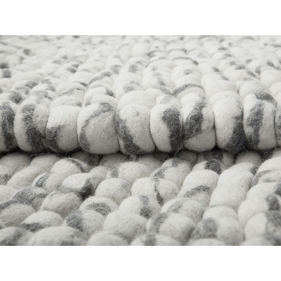 Dywan z filcowych kulek 160 x 230 cm jasnoszary AMDO