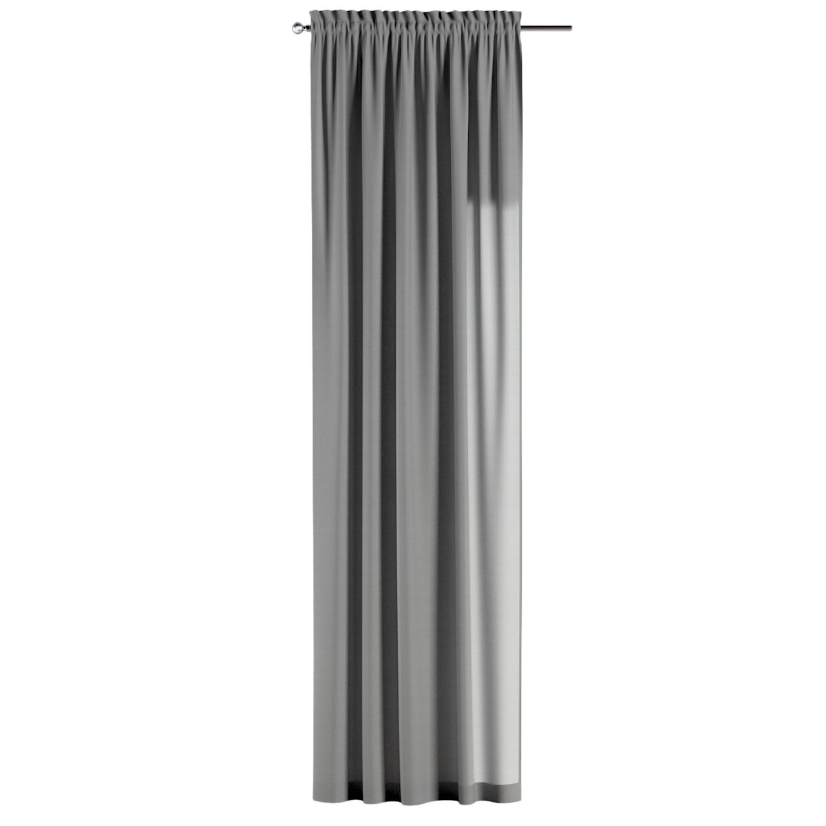 Zasłona na kanale z grzywką 1 szt. 130x245 szary