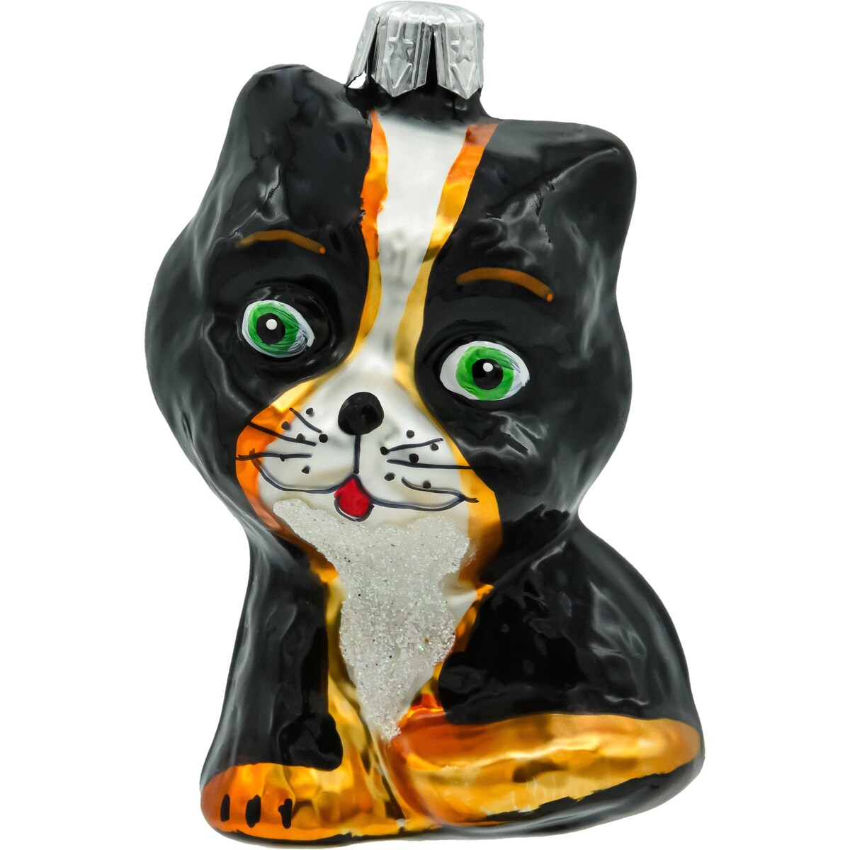 Bombka choinkowa: Uroczy Kot z zielonymi oczami