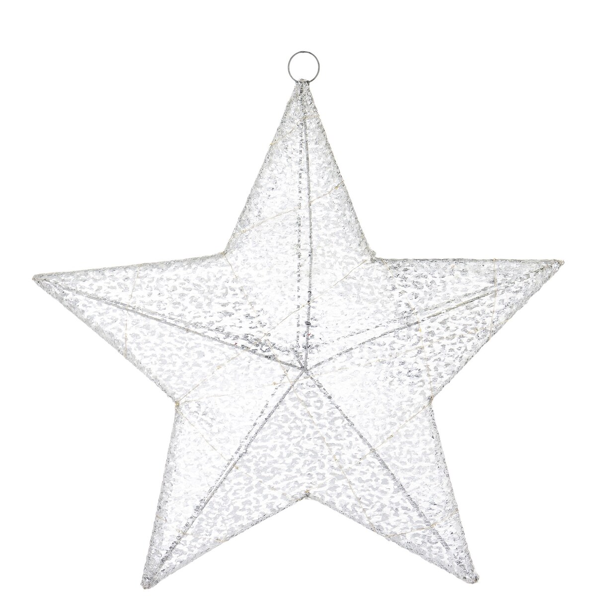 Gwiazda dekoracyjna LED 47x50x12 cm ANANDA srebrna