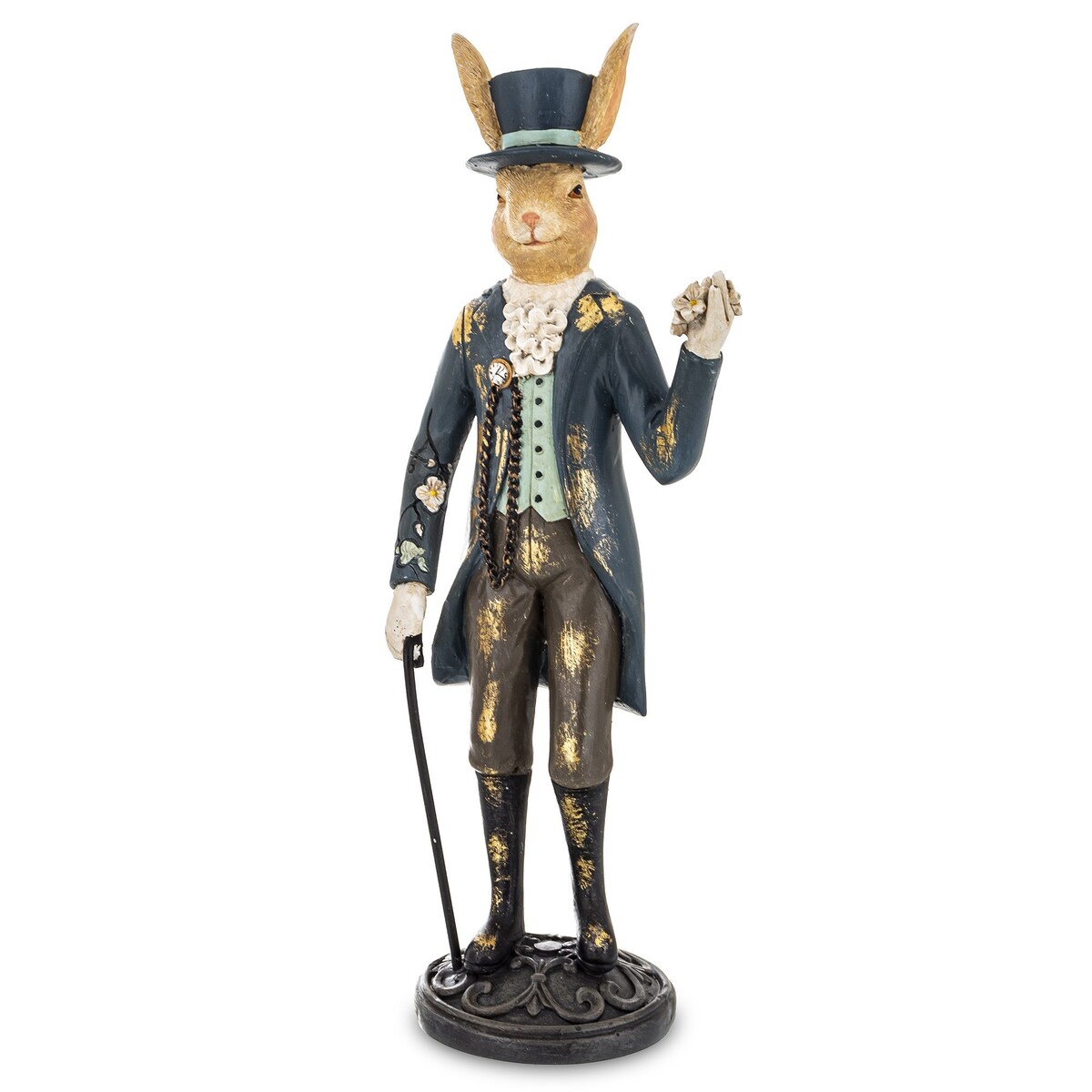 Dekoracja - królik 26x10x7 cm ELEGANT III w błyszczącym fraku