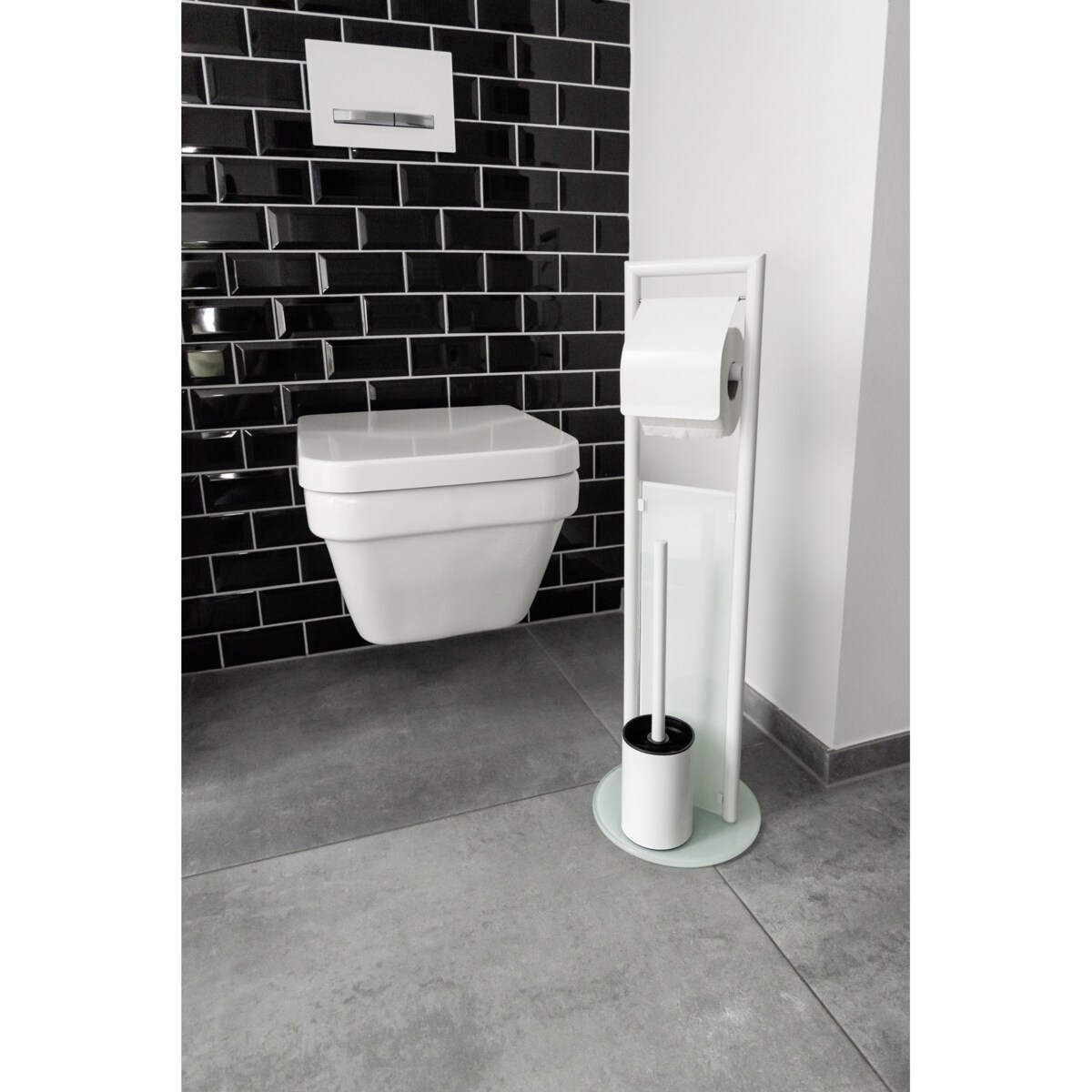 Stojak na papier i szczotkę do WC RAVINA, 70 cm