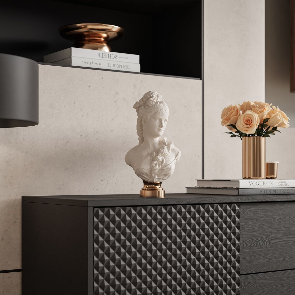 Komoda RICHMOND KSZ97 z szufladami, czarna