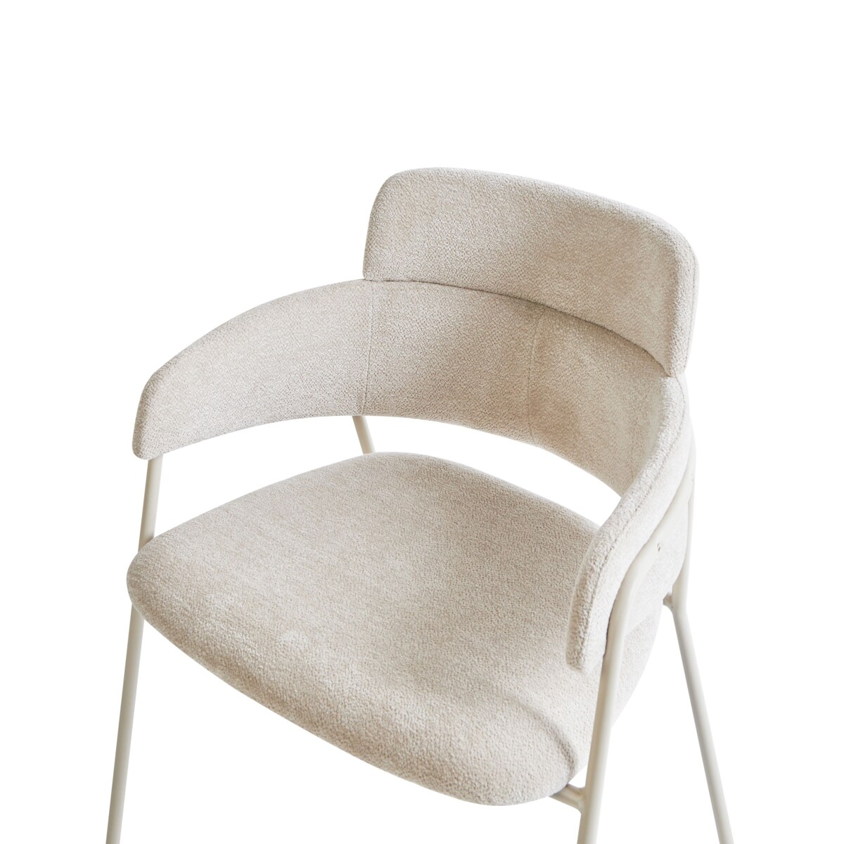 Zestaw 2 krzeseł do jadalni PAONIA Szenil Jasnobeżowy