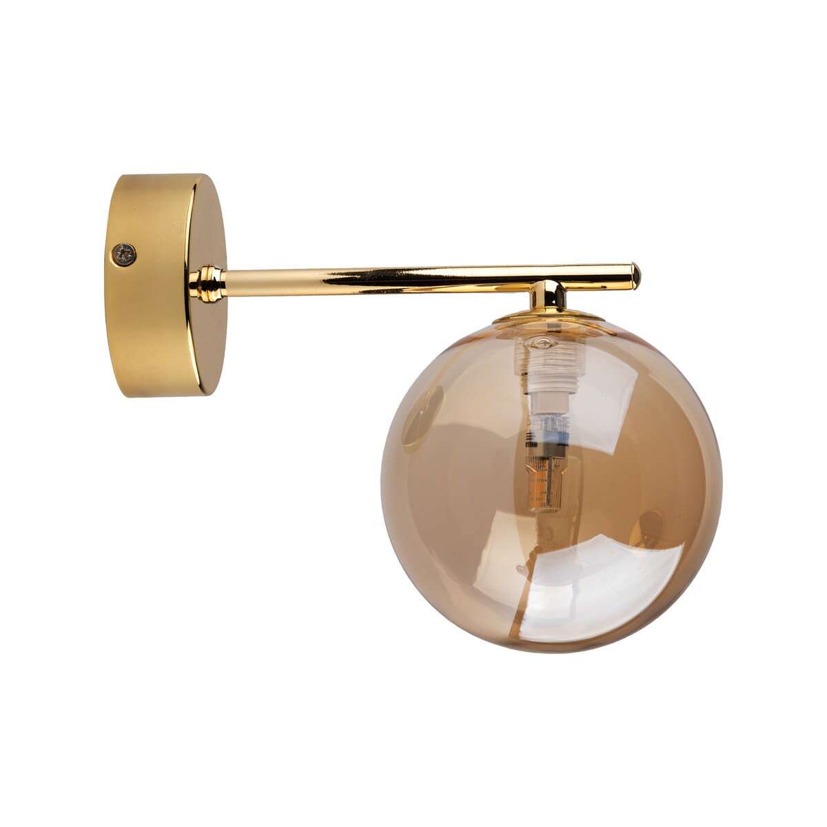 Kinkiet ESTERA GOLD 4778 TK Lighting złoty z białym kloszem G9 6W do salonu sypialni korytarza
