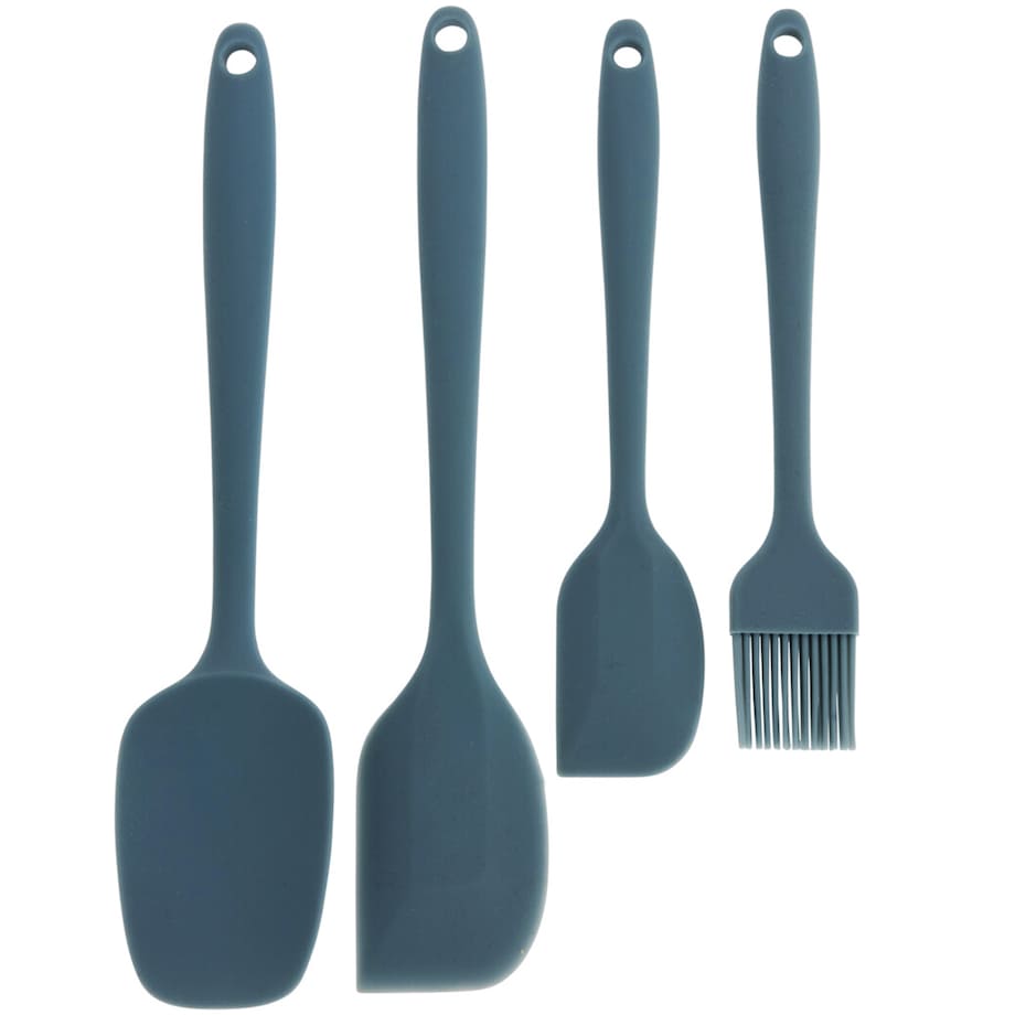 Przybory Kuchenne Silikonowe Szpatułka Łopatka Zestaw Niebieski