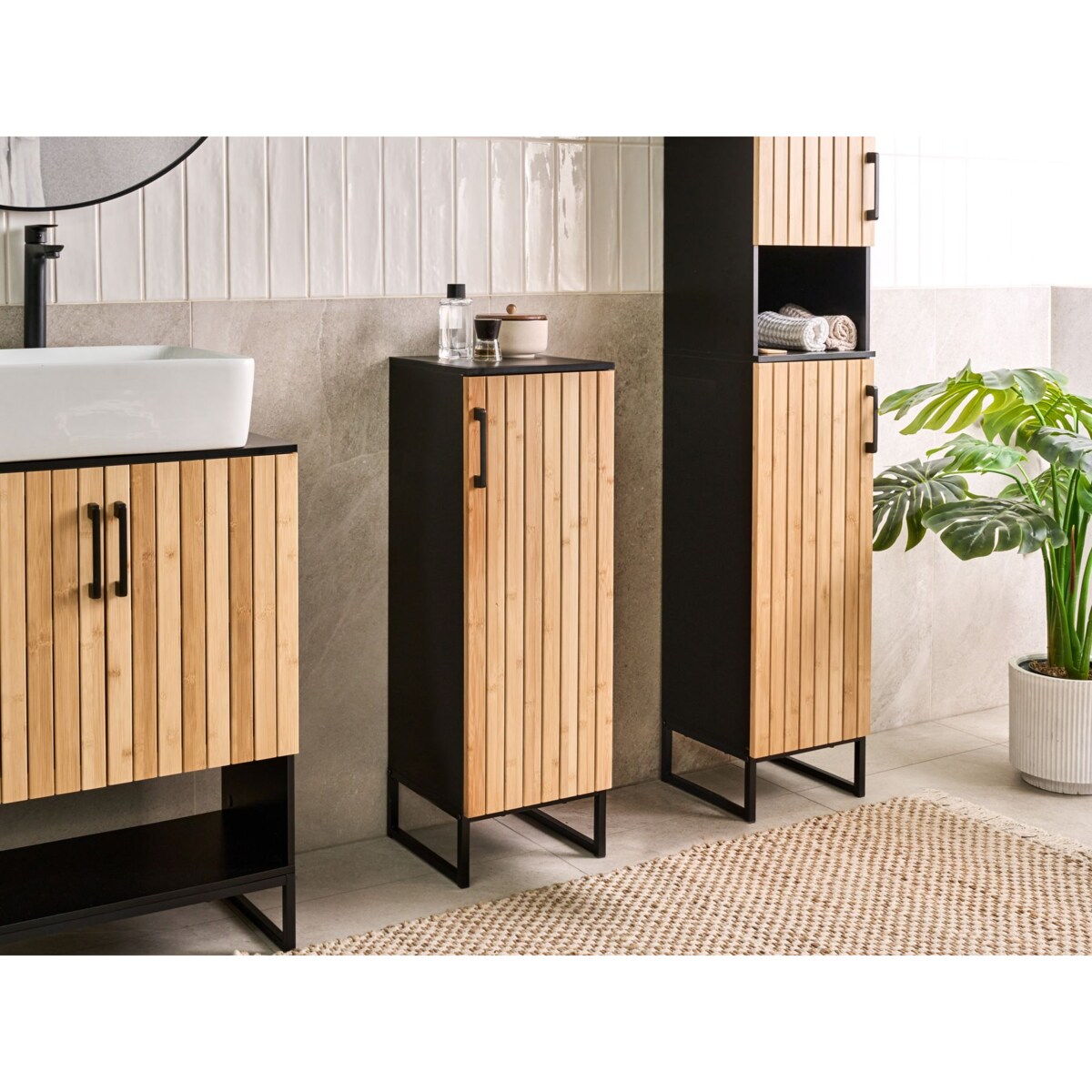 Szafka łazienkowa MISCANTI Drewno bambusowe 30 cm Jasnobrązowy