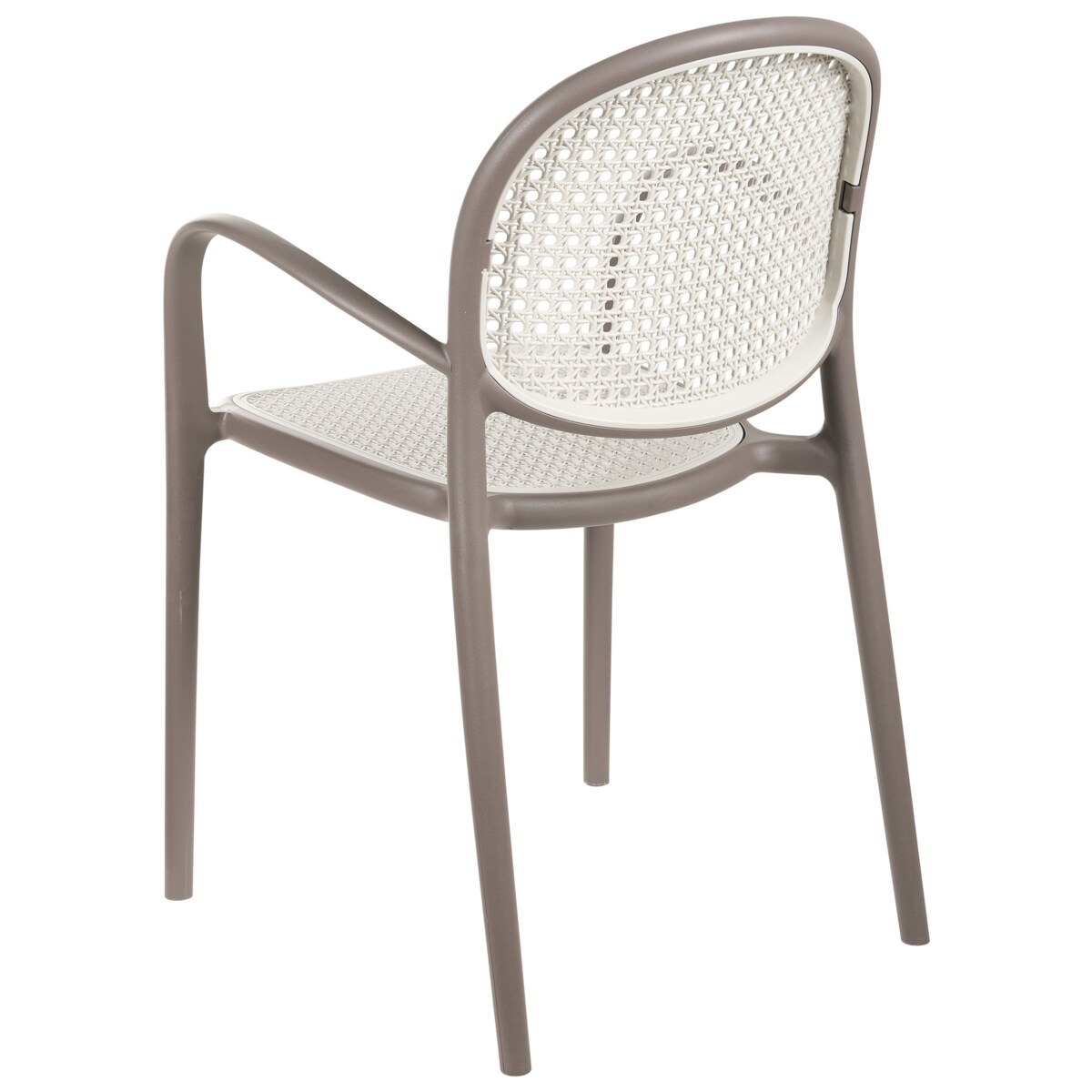 Zestaw 2 krzeseł ogrodowych POVOLETTO Materiał syntetyczny Jasnobrązowy