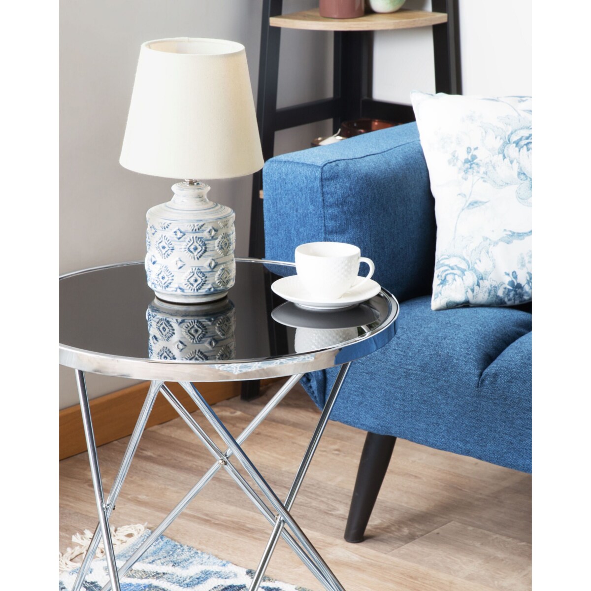 Lampka nocna ceramiczna beżowa ROSANNA