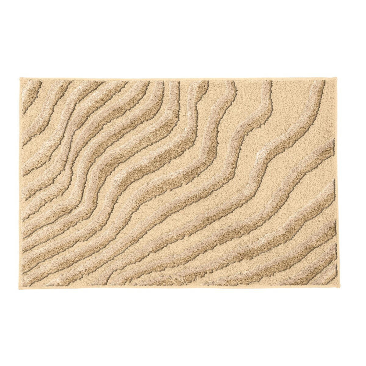 Kleine Wolke Terrace Dywanik łazienkowy Sandbeige Beżowy 70x120 cm