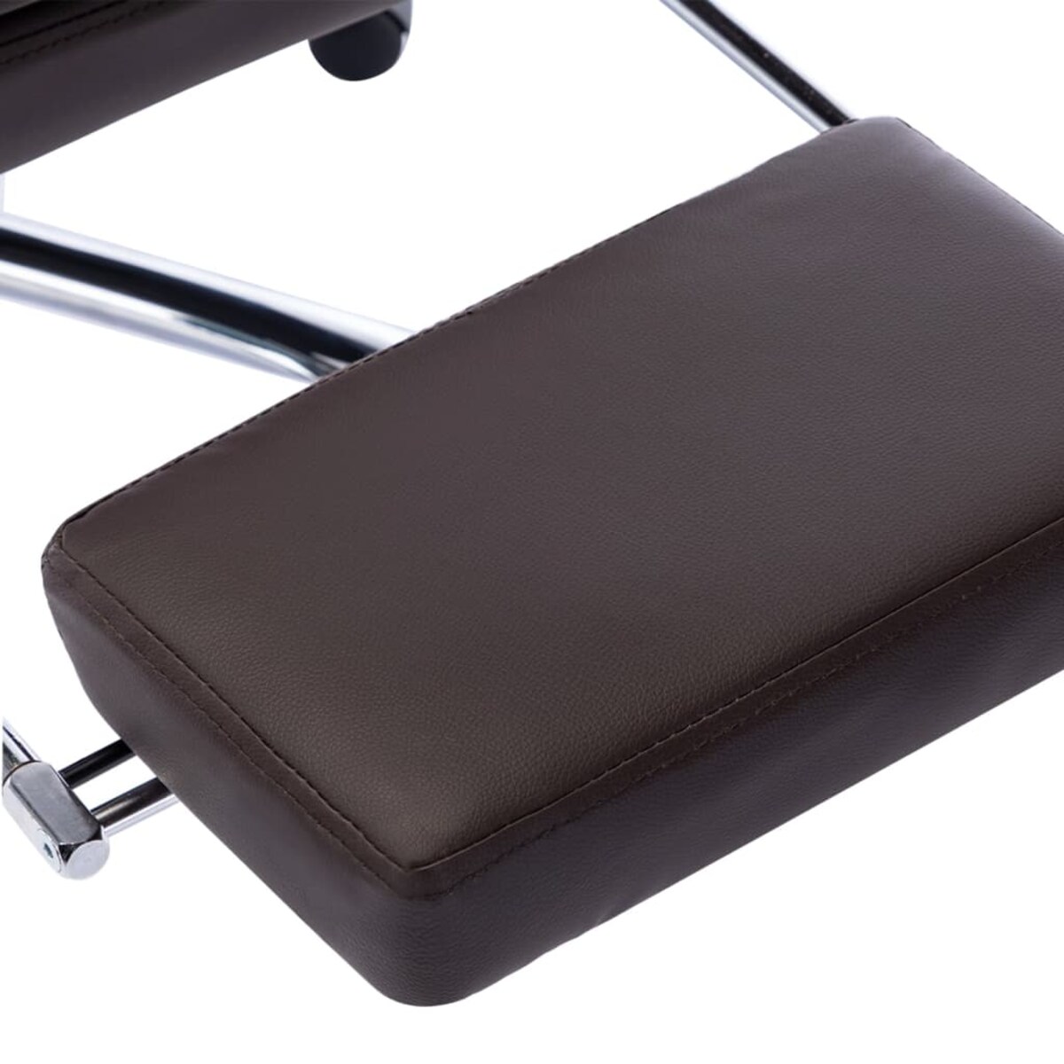 vidaXL Krzesło biurowe, brązowe, obite sztuczną skórą