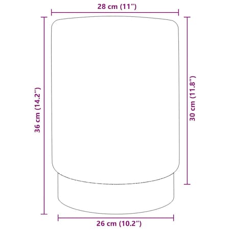 vidaXL Stołek, czarno-złoty, aksamit 28 x 36 cm