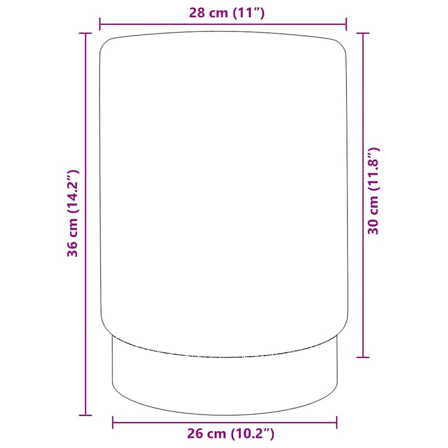 vidaXL Stołek, czarno-złoty, aksamit 28 x 36 cm