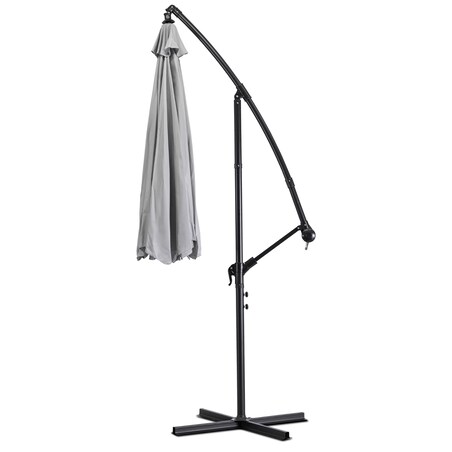 Parasol Ogrodowy Składany Duży na Taras Plażowy Pokrowiec AKRON Szary