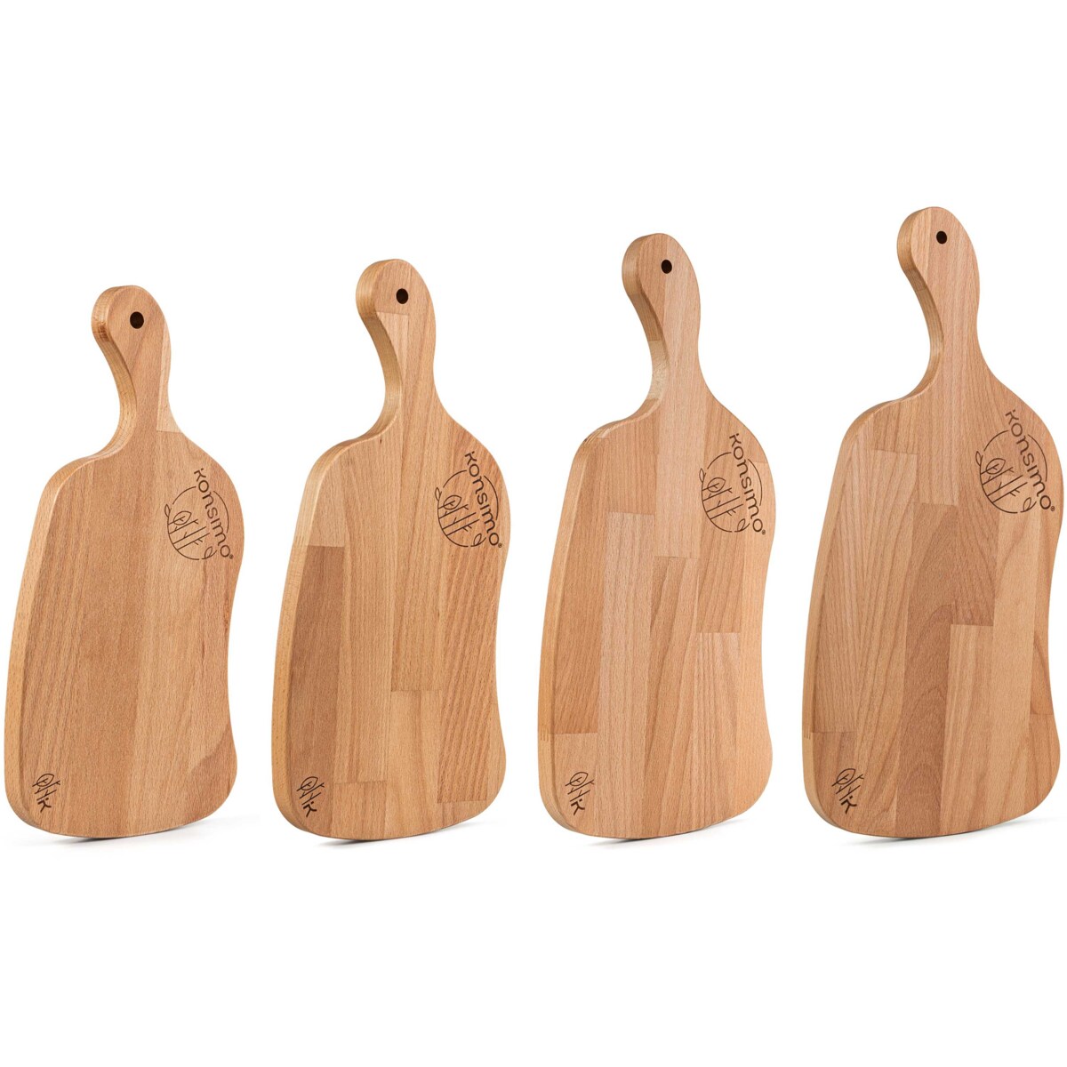 Konsimo LIVO Zestaw desek do krojenia (4szt.), drewno bukowe