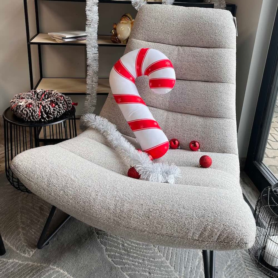 Poduszka duży cukierek Lizak Laska Świąteczna czerwona