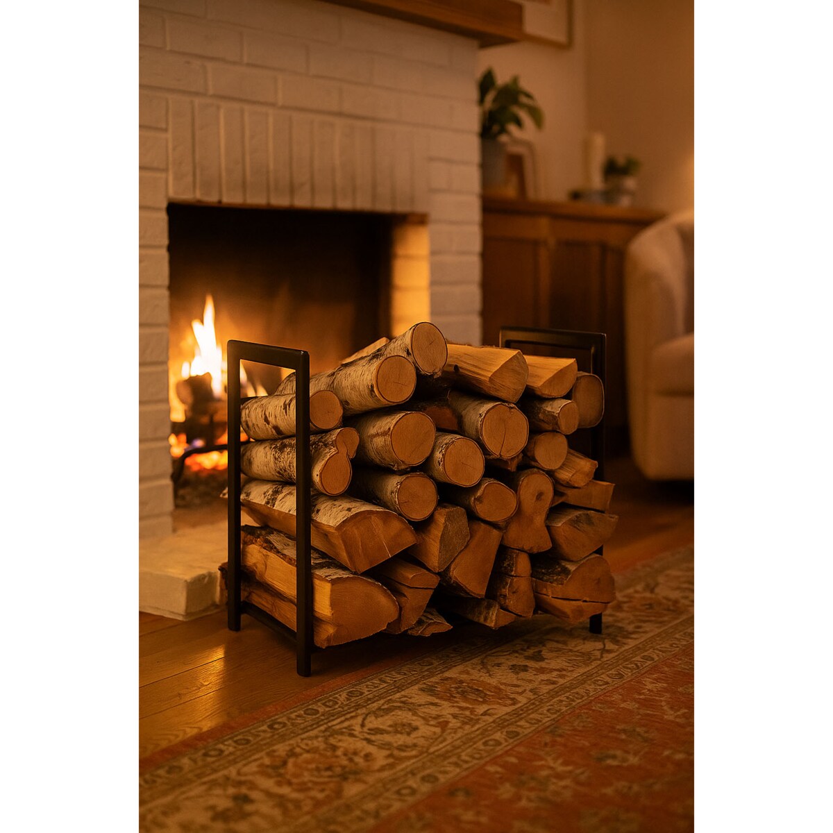 Niski stojak na drewno KS-14 WOOD S - KAJA HOME