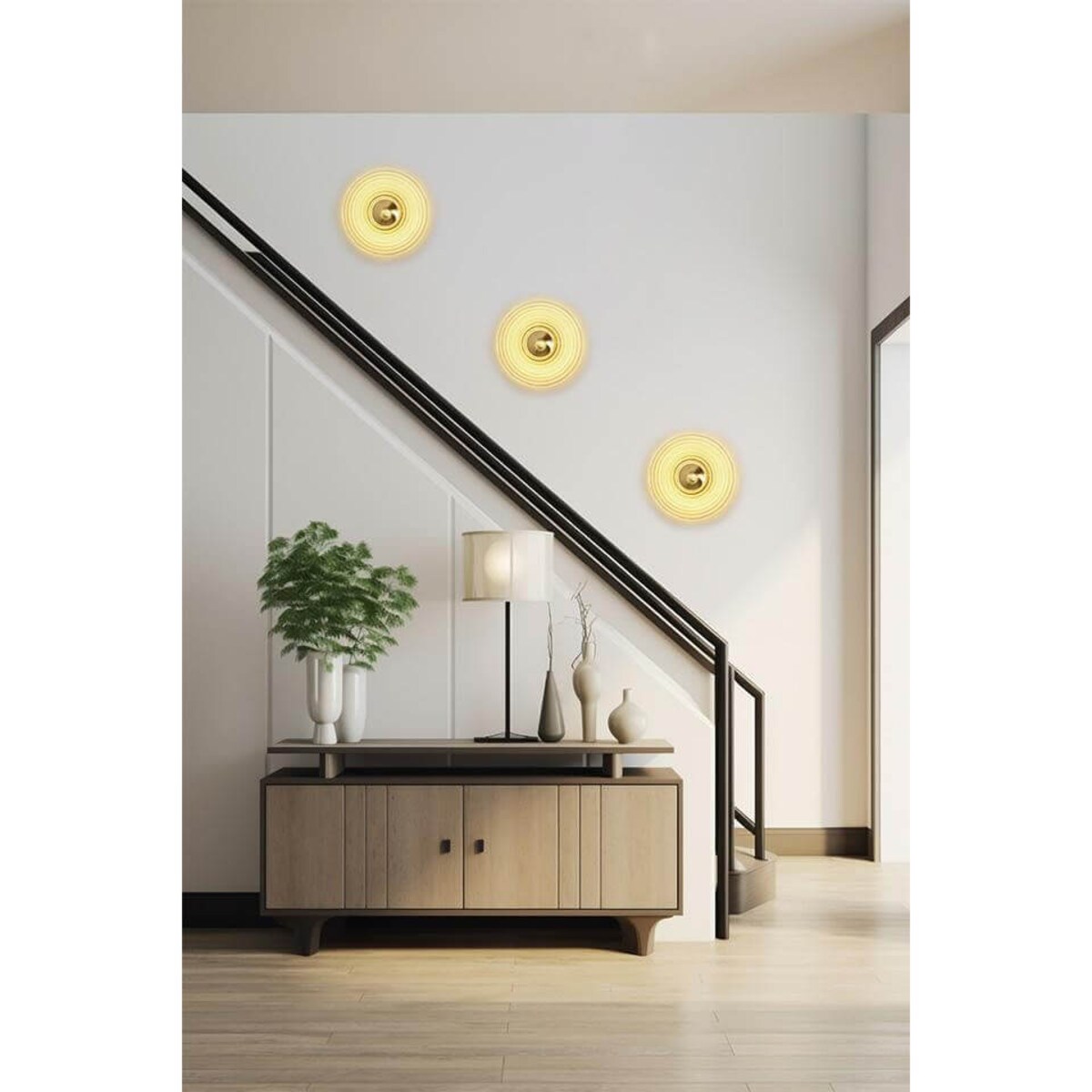 Szklana lampa ścienna Onda MSE1501100146 Moosee LED 9W 3000K retro złota