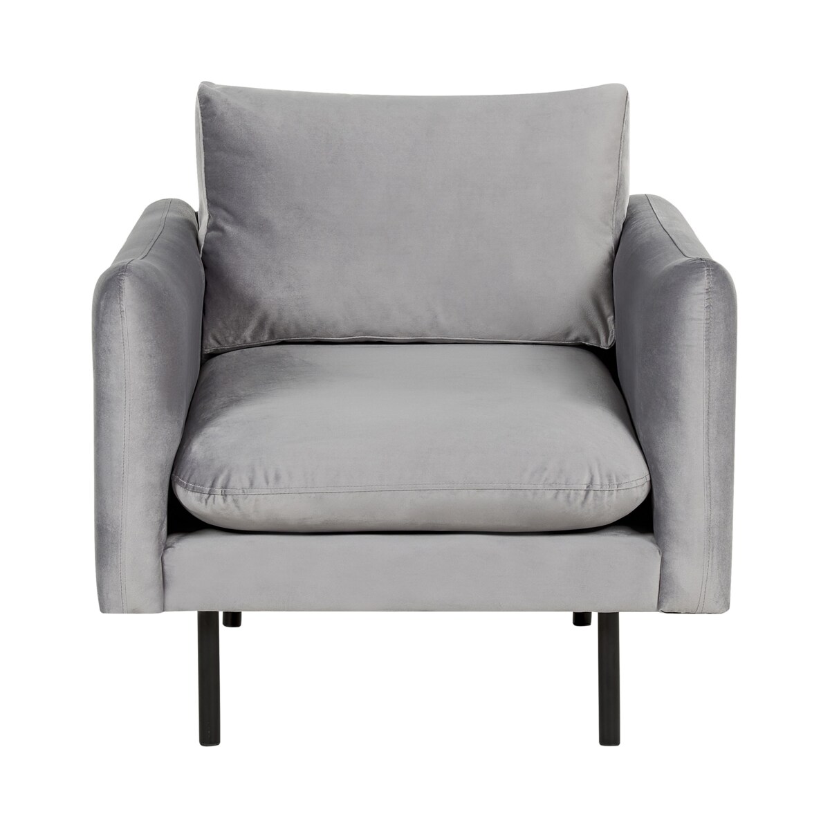 Fotel szary welurowy VINTERBRO