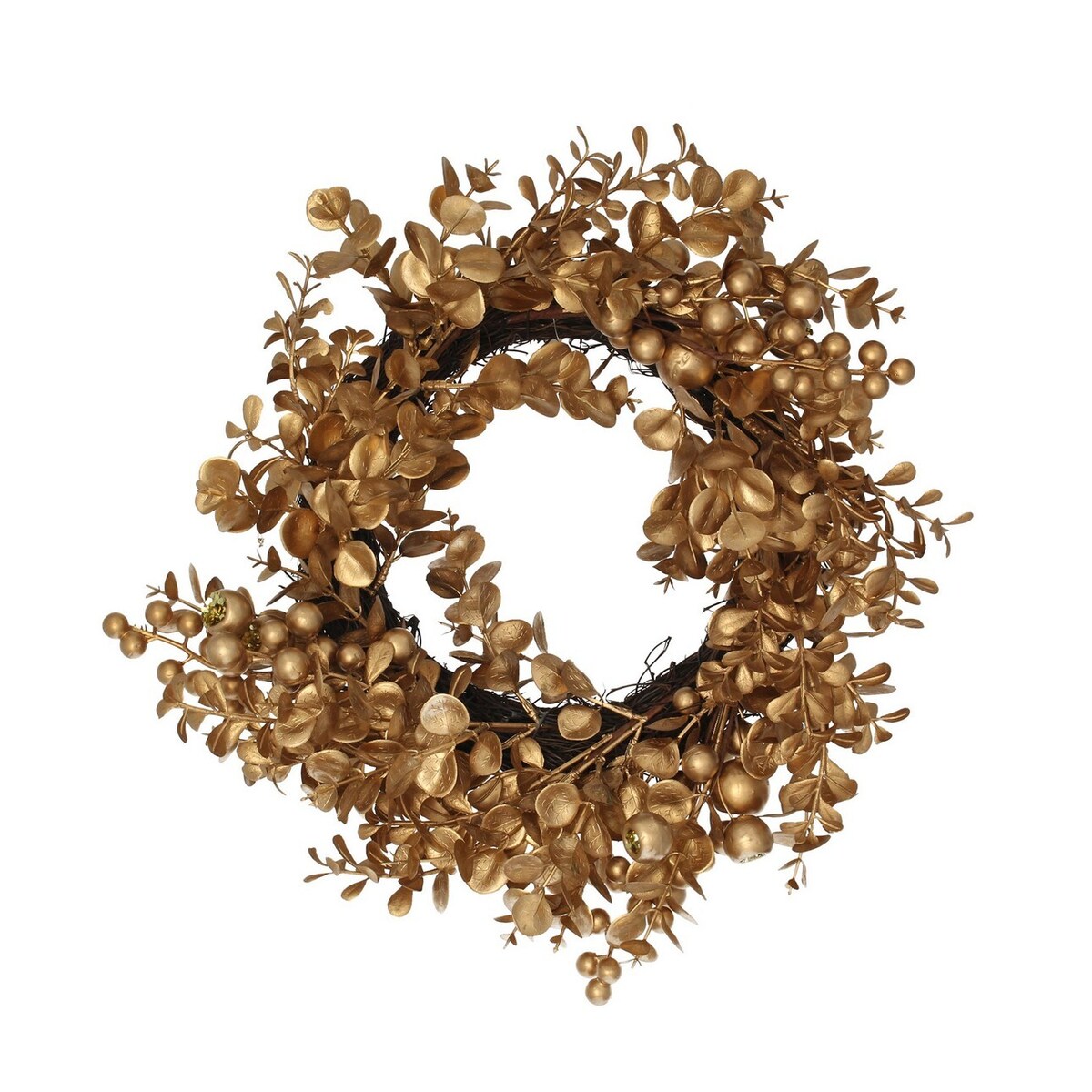 Wianek Tege ⌀40cm boże narodzenie, święta, świąteczne, antyczny brąz, 40 x 40 x 8 cm