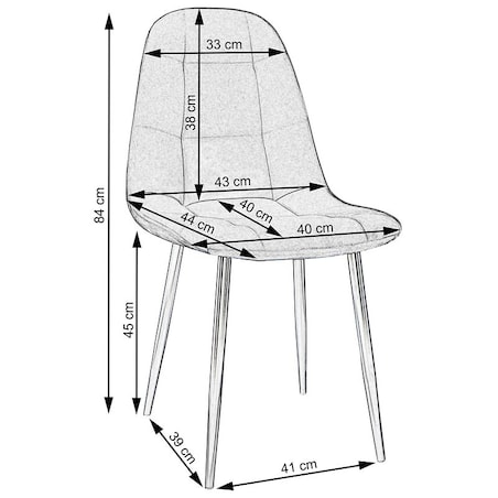 Krzesło tapicerowane granatowe welur nowoczesne pikowane