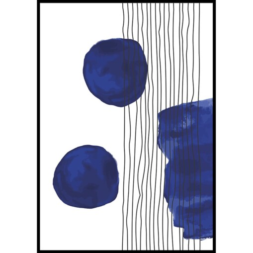 plakat blue abstract 3 21x30 cm
