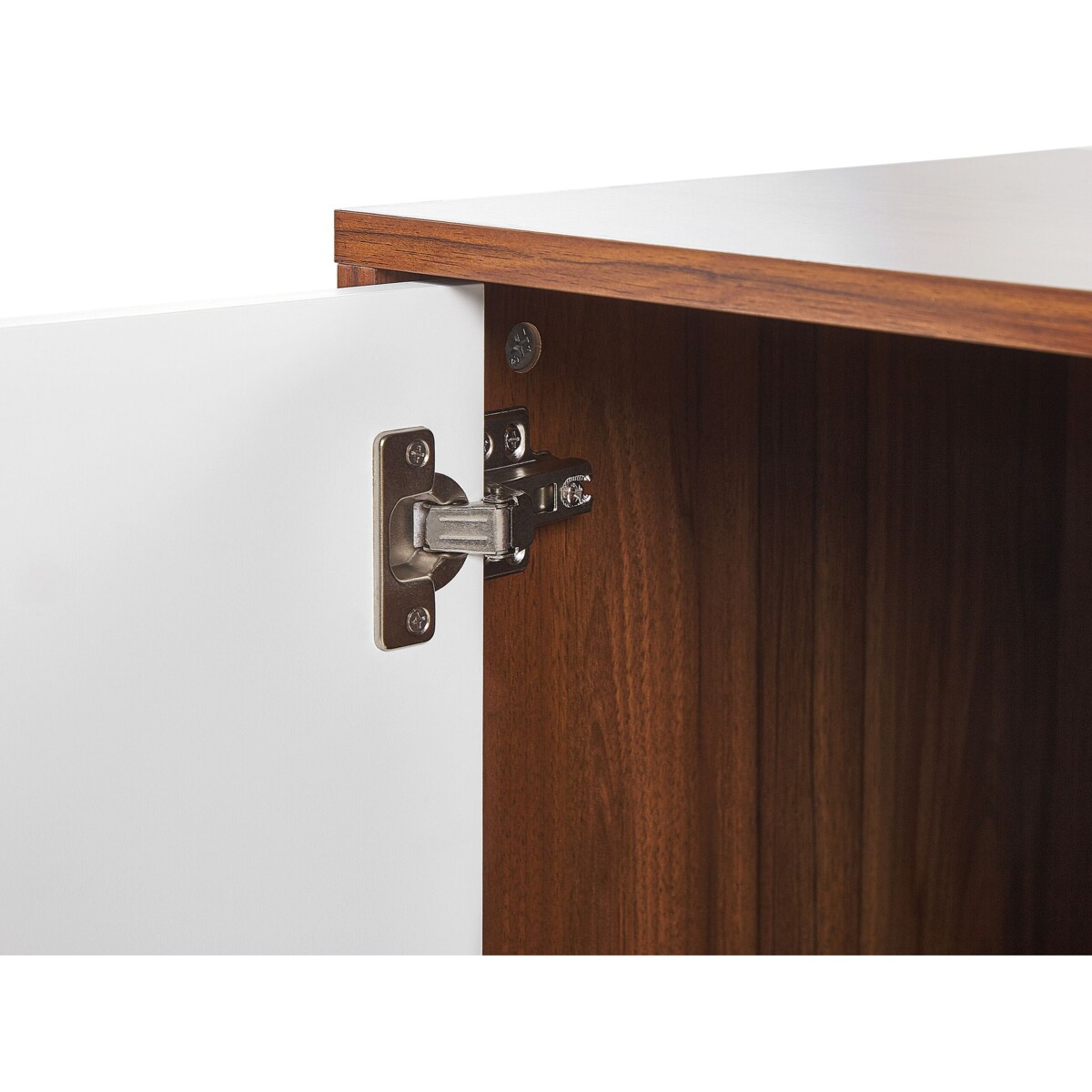 Szafka trzydrzwiowa ciemne drewno z białym NUEVA