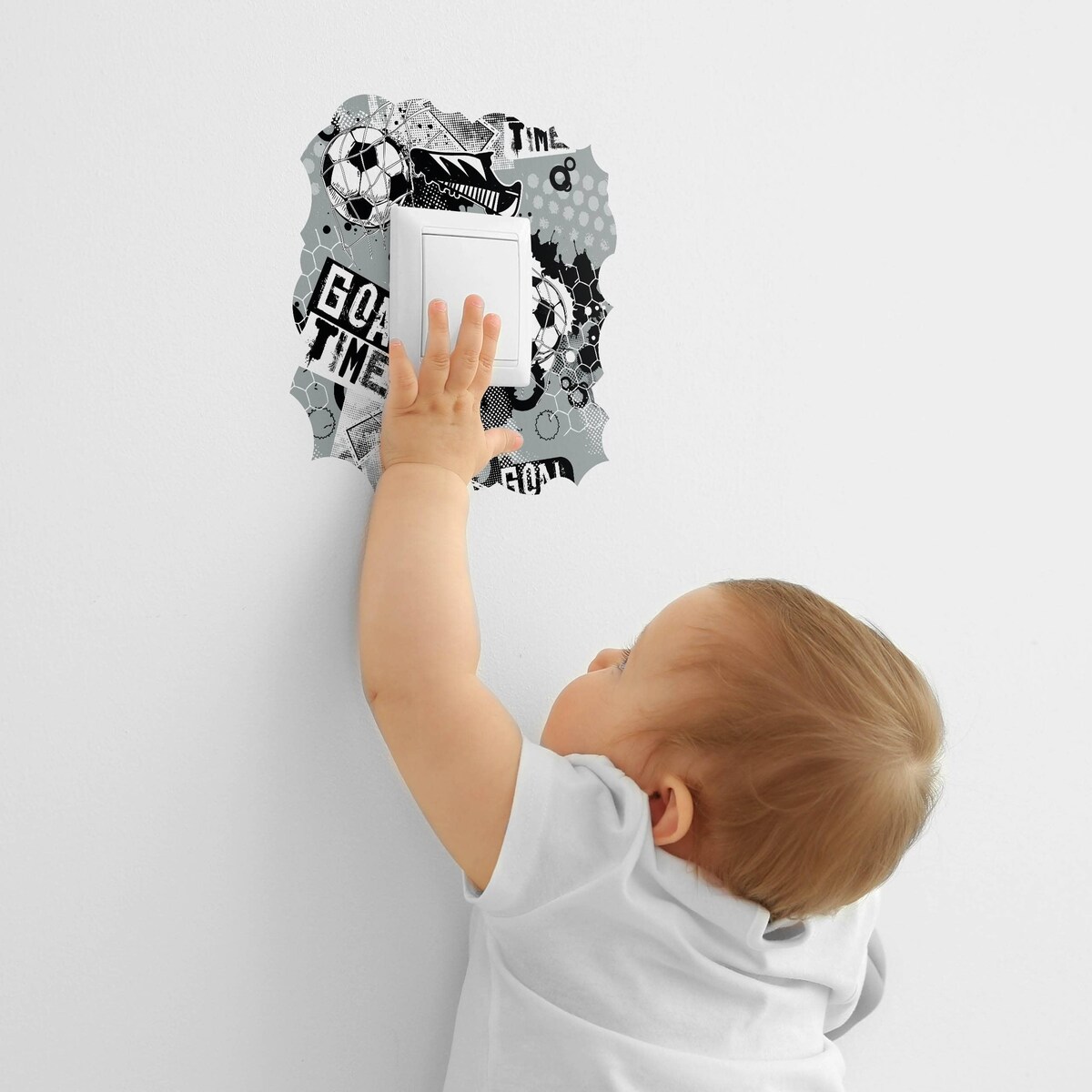 Naklejka Pod Kontakt Do Pokoju Dzieci Piłka Nożna Graffiti Abstrakcja 20x20cm