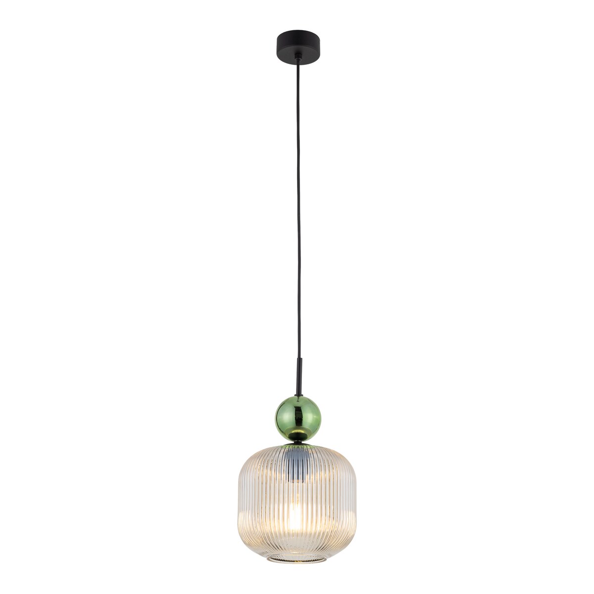 Lampa Wisząca Tk Lighting Sophia Big Koniakowy Klosz Zielona Kulka E27