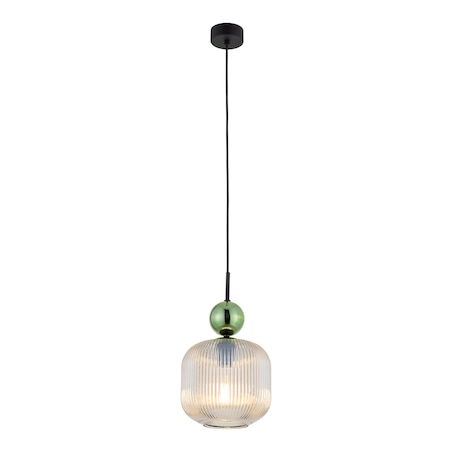 Lampa Wisząca Tk Lighting Sophia Big Koniakowy Klosz Zielona Kulka E27