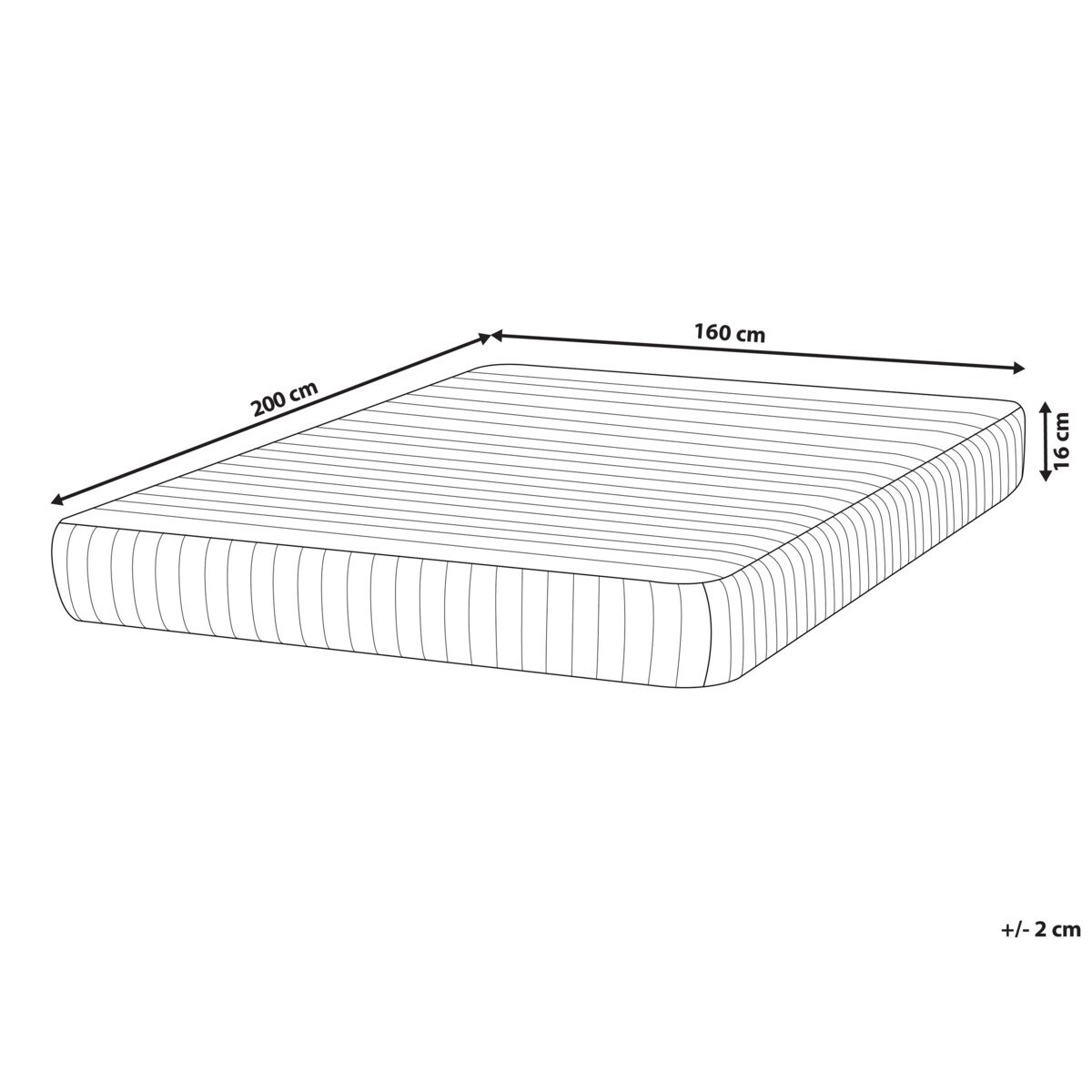 Materac kieszeniowy 160 x 200 cm twardy SNOOZY