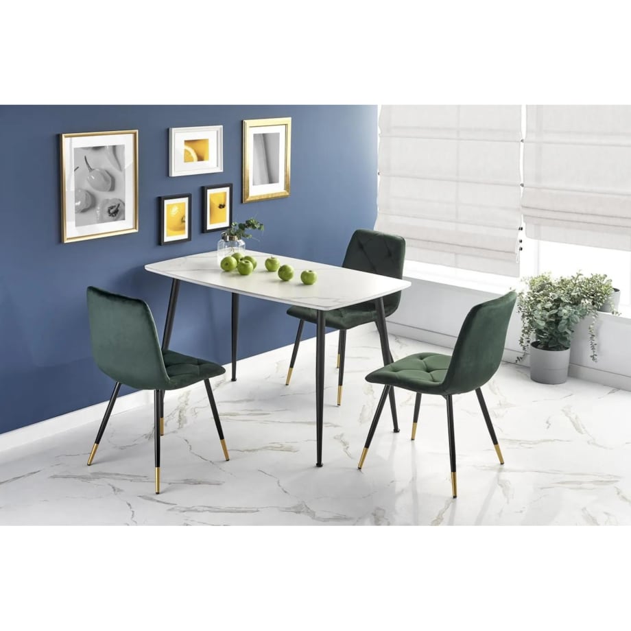 Krzesło tapicerowane K438 VELVET ciemnozielone