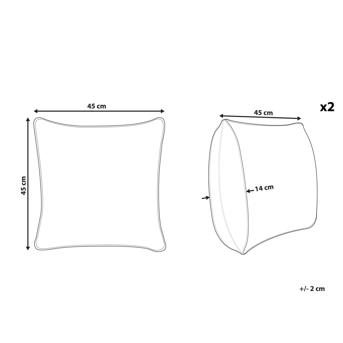 2 welurowe poduszki dla dzieci w sowy 45 x 45 cm szare OPHYRYS