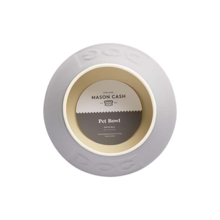 Miska dla psów długouchych szara, 21 x 8.5 cm, Mason Cash