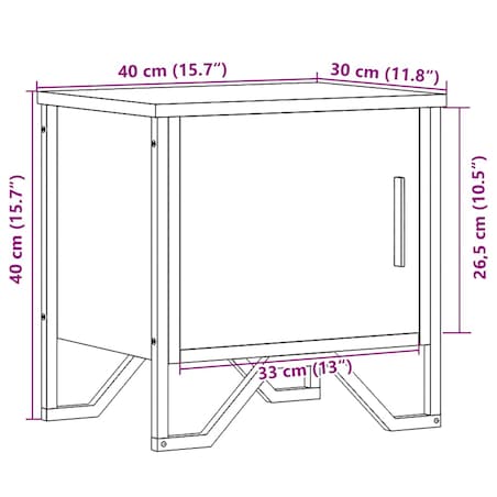 vidaXL Szafki nocne 2 szt. czarne 40x30x40 cm, materiał drewnopochodny