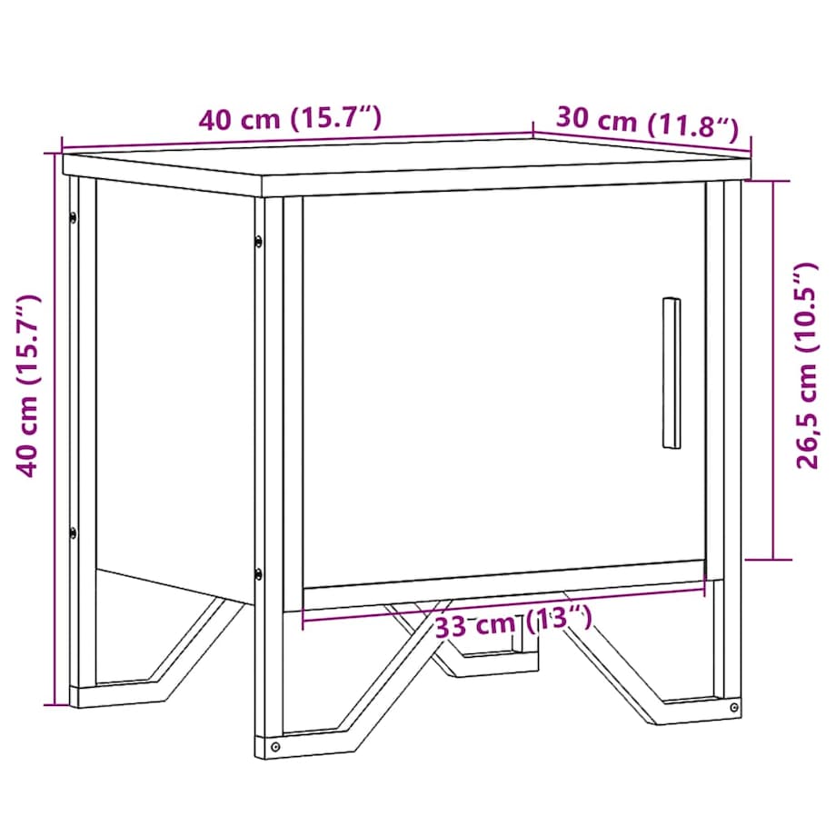vidaXL Szafki nocne 2 szt. czarne 40x30x40 cm, materiał drewnopochodny