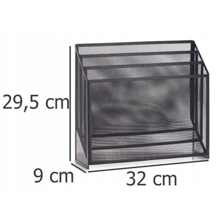 Klasyczny Kosz Gazetnik Gazety Czasopisma Organizer Stojący Czarny Zeller