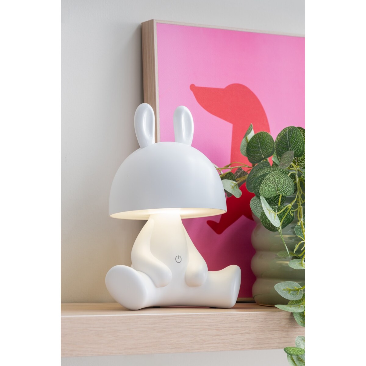 Lampka nocna LED 27x17x22 cm CONIGLIETTO biała