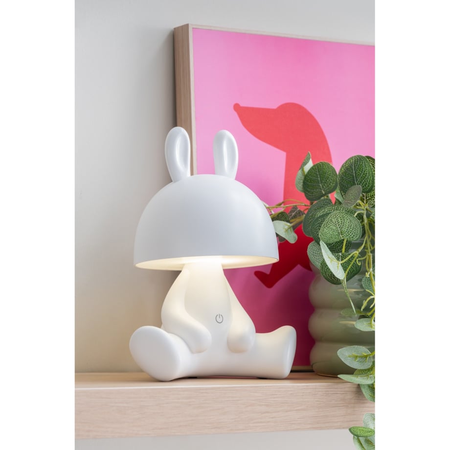 Lampka nocna LED 27x17x22 cm CONIGLIETTO biała