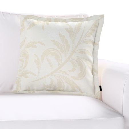 Poszewka Mona na poduszkę 45x45 szaro-beżowe liście akantu