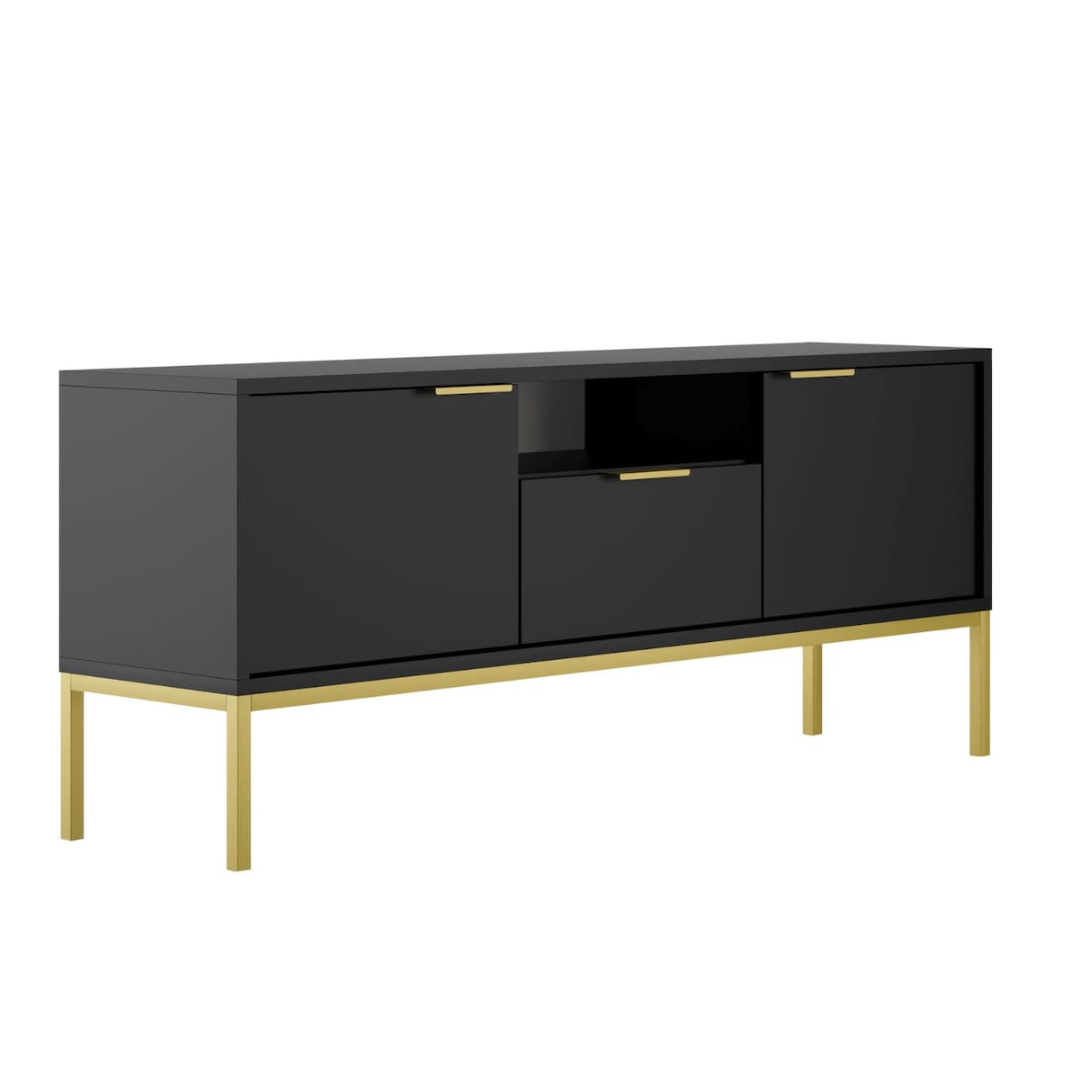 Szafka RTV Austin 135 czarna & złota