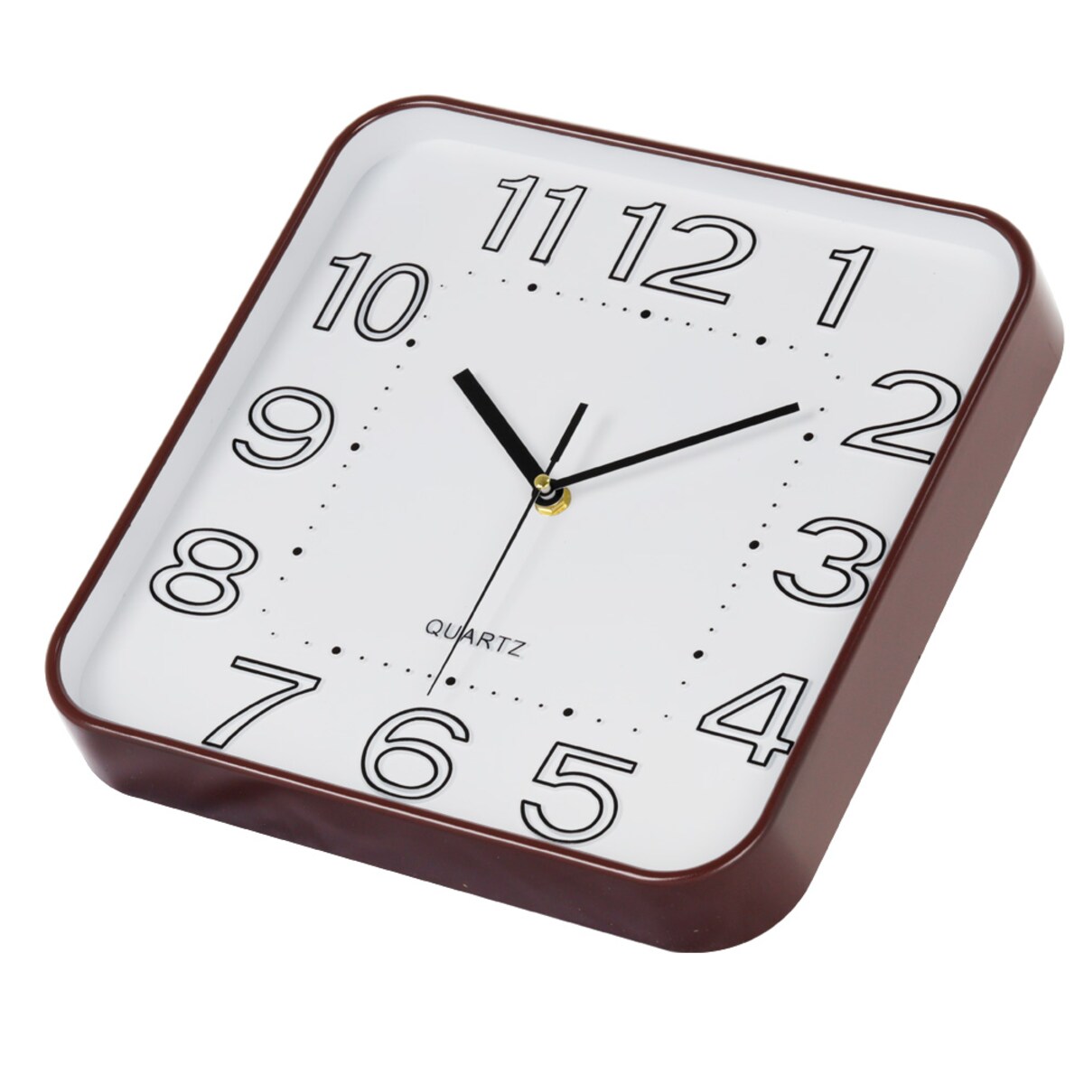 Zegar ścienny na ścianę do kuchni salonu kwadratowy biały 30CM BRUNBESTE