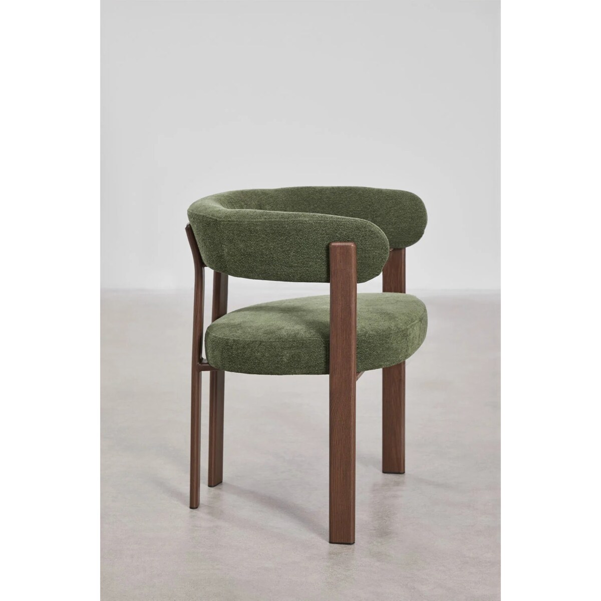 Krzesło z podłokietnikami tapicerowane Jolie, butelkowa zieleń