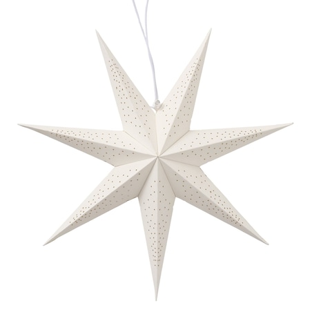 Ozdoba - gwiazda bambusowa Ø 30 x 7 cm SAKANNA biała medium