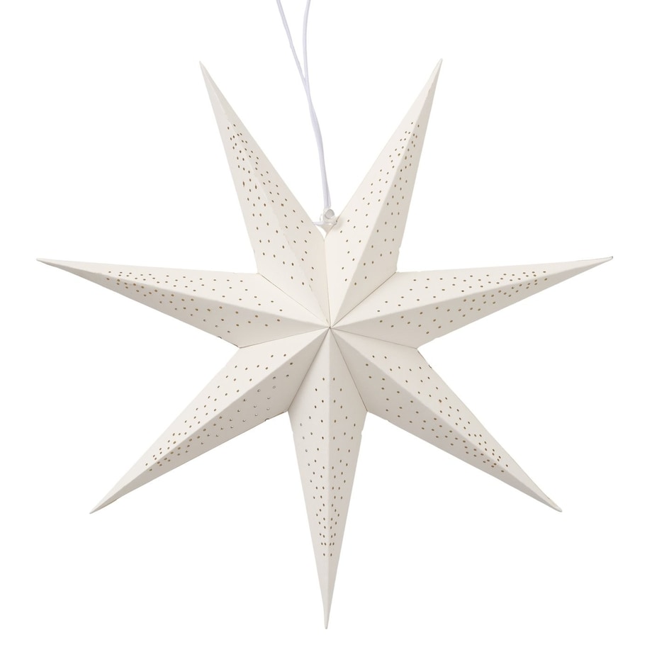 Ozdoba - gwiazda bambusowa Ø 30 x 7 cm SAKANNA biała medium